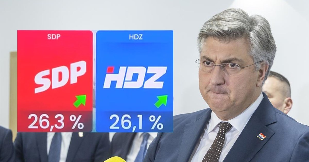 HDZ istisnut s prvog mjesta, prestigao ga SDP