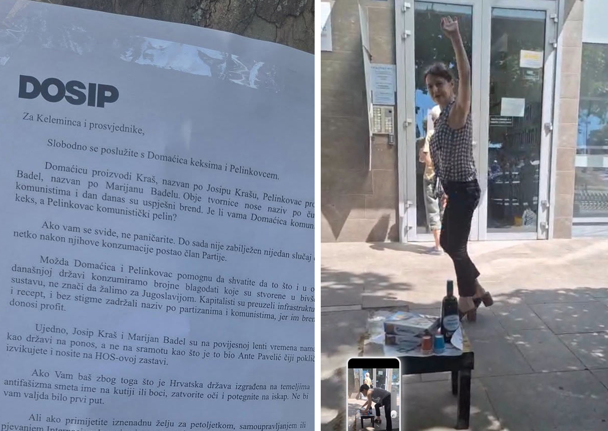 Keleminac i par sljedbenika opet ispred doma Darije Orešković